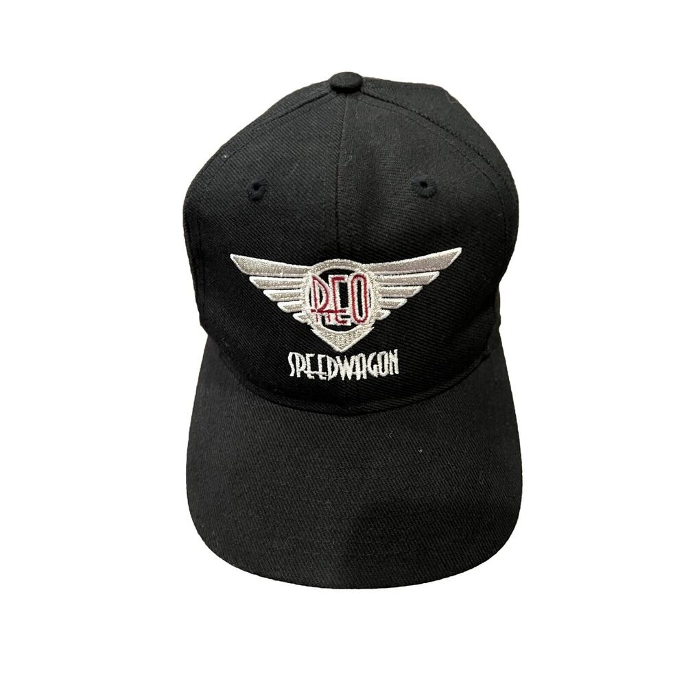 Vintage 90s Head To Toe Mens Black REO Speedwagon 25th Anniversary Snapback Hat